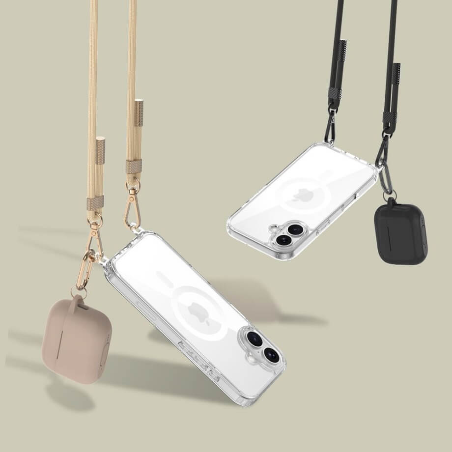 Magsafe Калъф с Връзка за iPhone 16, Tech-Protect FlexAir Chain Case, Прозрачен (4)