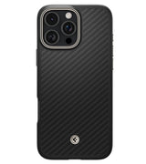 Magsafe Тънък Калъф за iPhone 16 Pro Max, Spigen Enzo Aramid Case, Черен (2)