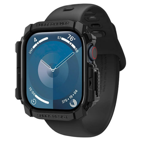 Калъф за Apple Watch 11/ 10 42mm, Spigen Rugged Armor Case, Черен (4)