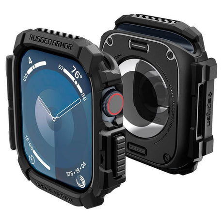 Калъф за Apple Watch 11/ 10 42mm, Spigen Rugged Armor Case, Черен (3)