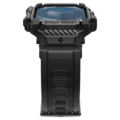 Калъф с Каишка за Apple Watch 11/ 10 42mm, Spigen Rugged Armor Pro Case, Черен (3)