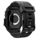Калъф с Каишка за Apple Watch 11/ 10 42mm, Spigen Rugged Armor Pro Case, Черен (6)