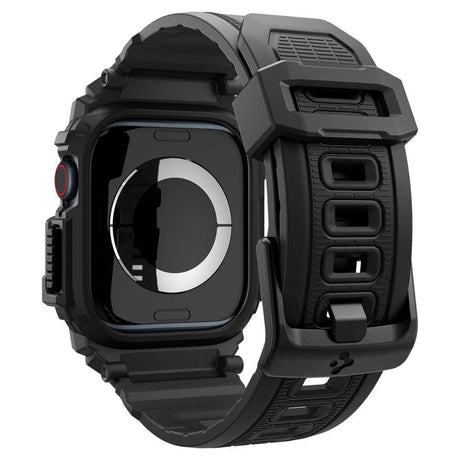 Калъф с Каишка за Apple Watch 11/ 10 42mm, Spigen Rugged Armor Pro Case, Черен (6)