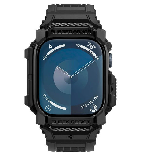 Калъф с Каишка за Apple Watch 11/ 10 42mm, Spigen Rugged Armor Pro Case, Черен (2)