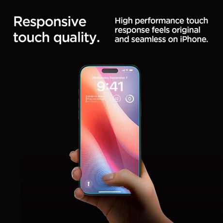 Затъмняващ Протектор за iPhone 16 Pro, Spigen Privacy Glass tR EZ Fit 2бр., Черен (7)
