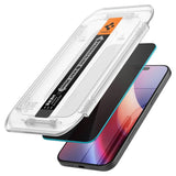 Затъмняващ Протектор за iPhone 16 Pro, Spigen Privacy Glass tR EZ Fit 2бр., Черен (2)