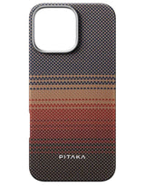 Magsafe Калъф за iPhone 16 Pro, Pitaka Edge Case Sunset, Кафяв (2)