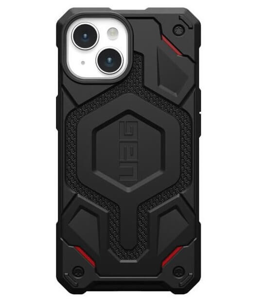 MagSafe Противоударен Калъф за iPhone 15, UAG Monarch Pro Kevlar Case, Черен (2)