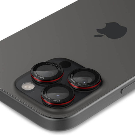 Протектор за Камерата на iPhone 16 Pro Max, Spigen EZ Fit Optik Pro Glass tR 2бр., Черен (7)