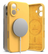 Magsafe Калъф за iPhone 16, Ringke Silicone Magnetic Case, Жълт