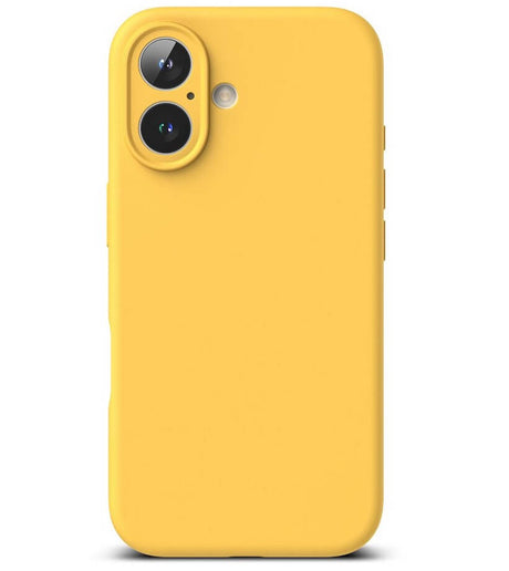 Magsafe Калъф за iPhone 16, Ringke Silicone Magnetic Case, Жълт (3)