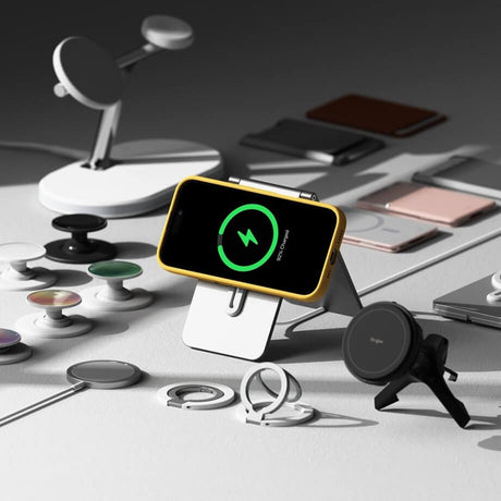 Magsafe Калъф за iPhone 16, Ringke Silicone Magnetic Case, Жълт (5)