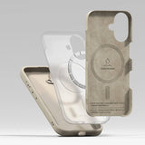 Magsafe Калъф за iPhone 16, Ringke Silicone Magnetic Case, Бежов (7)