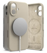 Magsafe Калъф за iPhone 16, Ringke Silicone Magnetic Case, Бежов