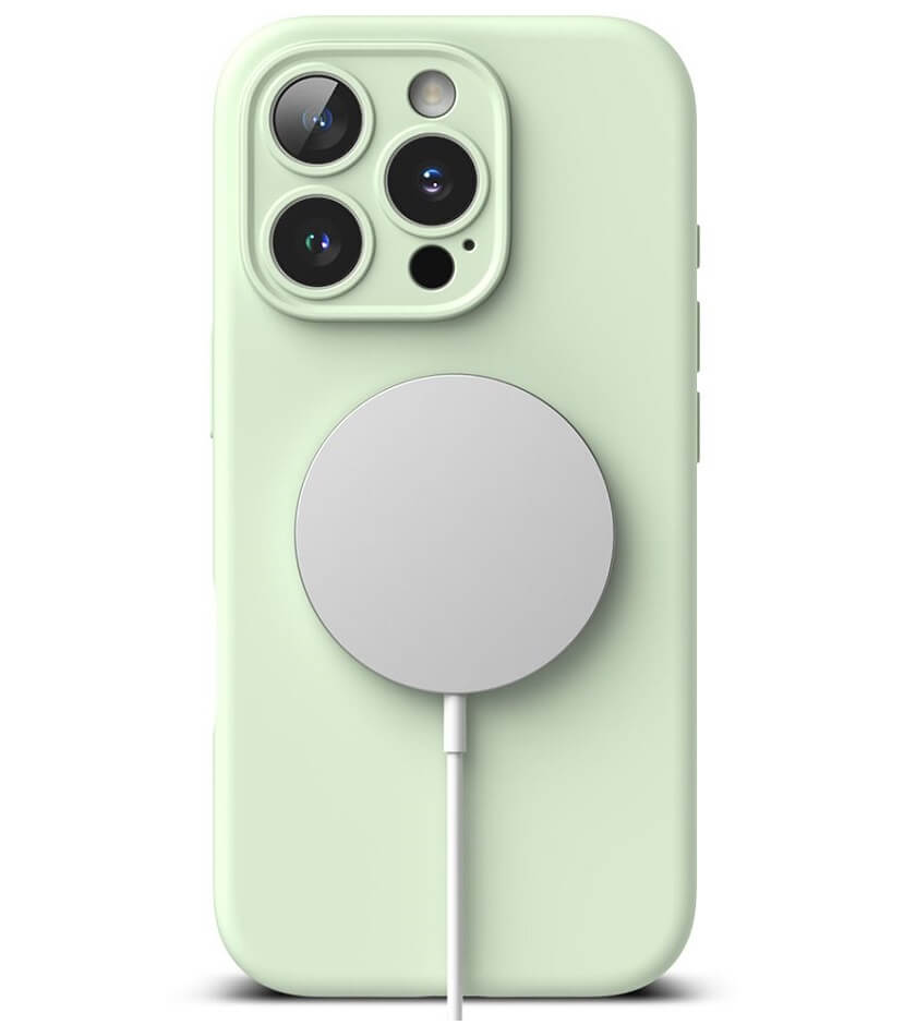 Magsafe Калъф за iPhone 16 Pro, Ringke Silicone Magnetic Case, Зелен (4)