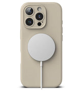 Magsafe Калъф за iPhone 16 Pro, Ringke Silicone Magnetic Case, Бежов (4)