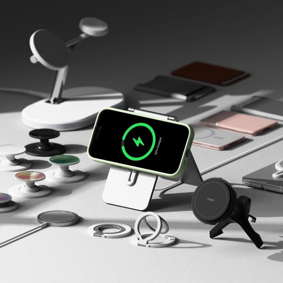 Magsafe Калъф за iPhone 16 Pro Max, Ringke Silicone Magnetic Case, Зелен (5)