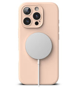 Magsafe Калъф за iPhone 16 Pro Max, Ringke Silicone Magnetic Case, Пясъчно Розов (3)