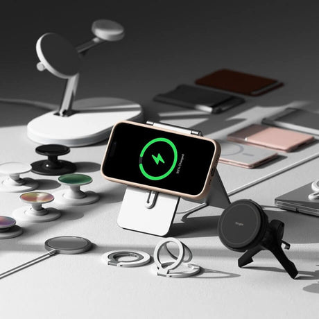 Magsafe Калъф за iPhone 16 Pro Max, Ringke Silicone Magnetic Case, Пясъчно Розов (4)