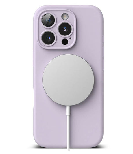 Magsafe Калъф за iPhone 16 Pro, Ringke Silicone Magnetic Case, Лилав (4)