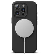 Magsafe Калъф за iPhone 16 Pro, Ringke Silicone Magnetic Case, Черен (4)