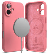 Magsafe Калъф за iPhone 16, Ringke Silicone Magnetic Case, Розов (2)