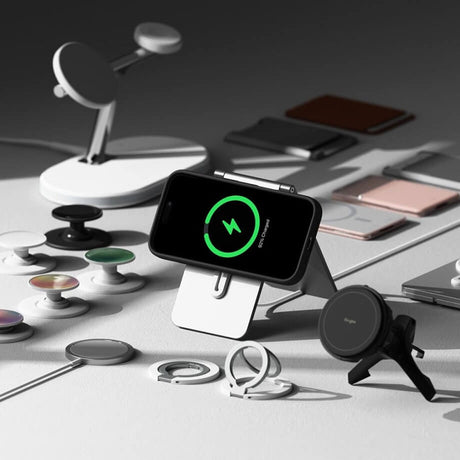 Magsafe Калъф за iPhone 16, Ringke Silicone Magnetic Case, Черен (5)