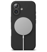 Magsafe Калъф за iPhone 16, Ringke Silicone Magnetic Case, Черен (4)