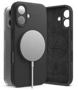 Magsafe Калъф за iPhone 16, Ringke Silicone Magnetic Case, Черен