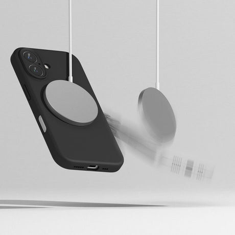 Magsafe Калъф за iPhone 16, Ringke Silicone Magnetic Case, Черен (6)