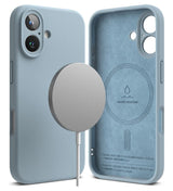 Magsafe Калъф за iPhone 16, Ringke Silicone Magnetic Case, Син (2)