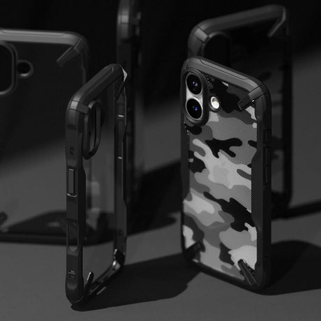 Противоударен Калъф за iPhone 16, Ringke Fusion X Case, Черен (5)