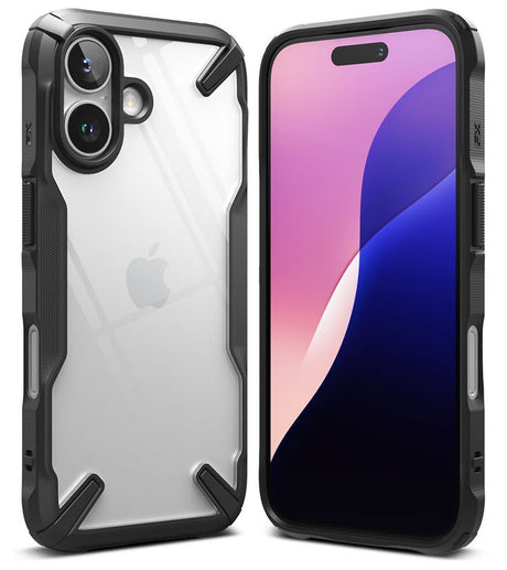 Противоударен Калъф за iPhone 16, Ringke Fusion X Case, Черен (2)