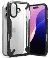 Противоударен Калъф за iPhone 16, Ringke Fusion X Case, Черен