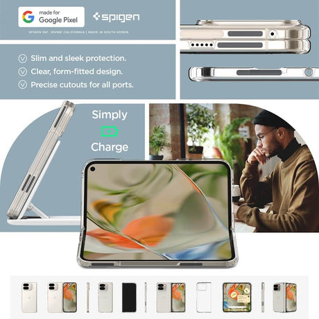 Хибриден Калъф за Google Pixel 9 Pro Fold, Spigen Ultra Hybrid Case, Прозрачен (13)