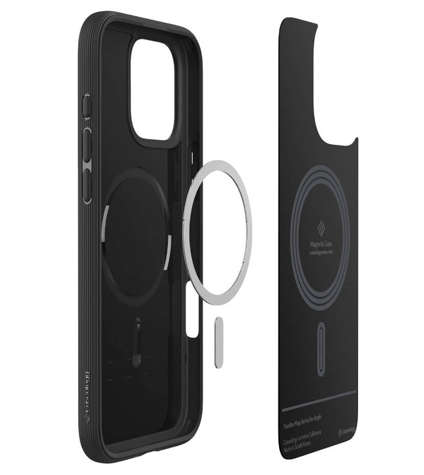 Magsafe Калъф за iPhone 16 Pro, Spigen Caseology Parallax, Черен (7)