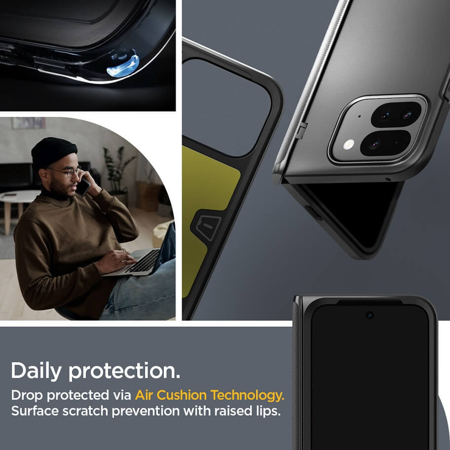 Калъф с Предпазител за Google Pixel 9 Pro Fold, Spigen Slim Armor Pro Case, Черен (11)