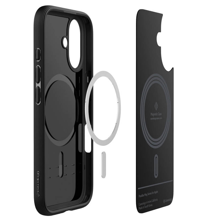 Magsafe Калъф за iPhone 16, Spigen Caseology Parallax, Черен (8)
