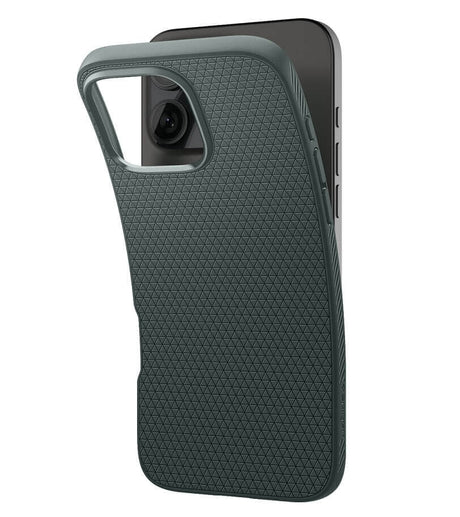Противоударен Калъф за iPhone 16 Pro, Spigen Liquid Air Case, Зелен (5)