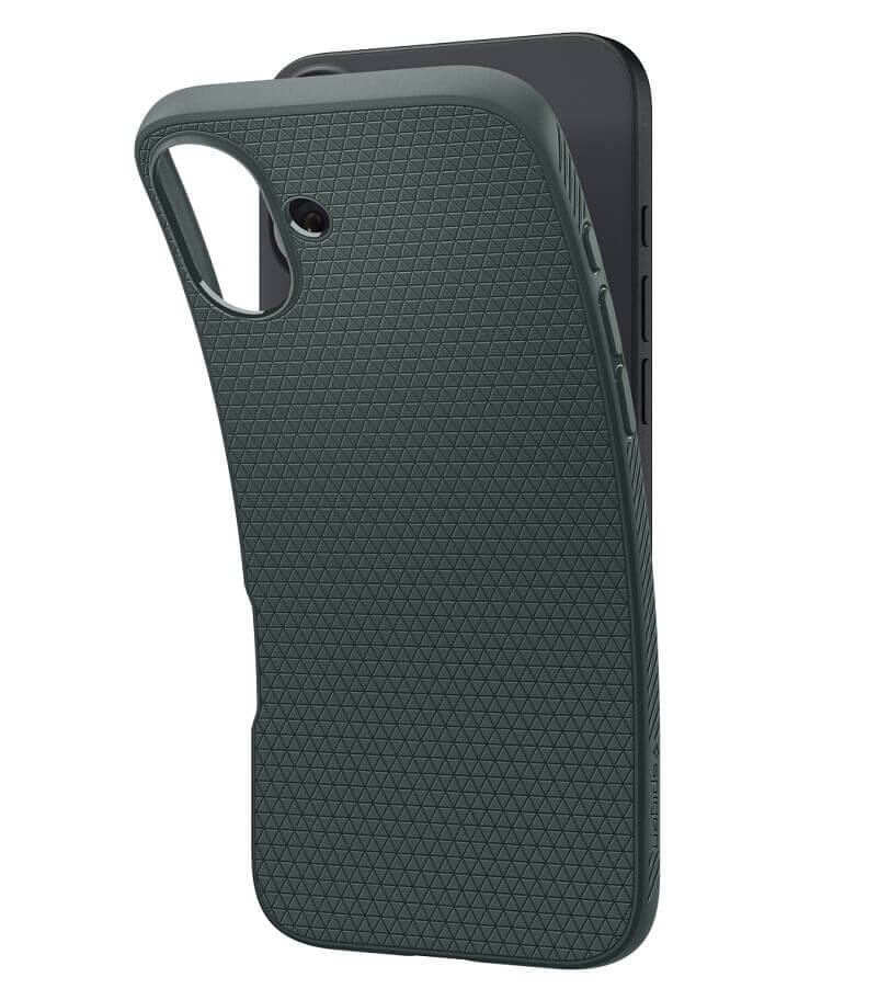Противоударен Калъф за iPhone 16, Spigen Liquid Air Case, Зелен (6)