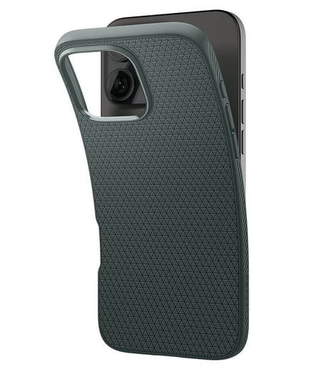 Противоударен Калъф за iPhone 16 Pro Max, Spigen Liquid Air Case, Зелен (6)