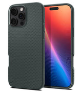 Противоударен Калъф за iPhone 16 Pro Max, Spigen Liquid Air Case, Зелен