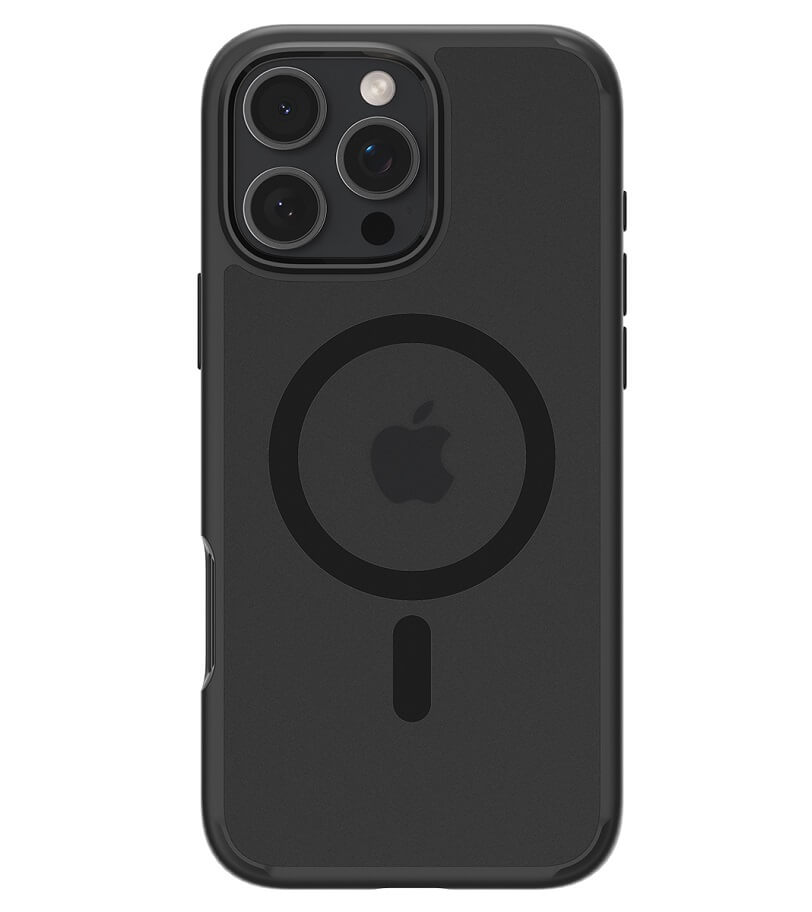 Magsafe Противоударен Калъф за iPhone 16 Pro Max, Spigen Ultra Hybrid Frost Case, Черен (2)