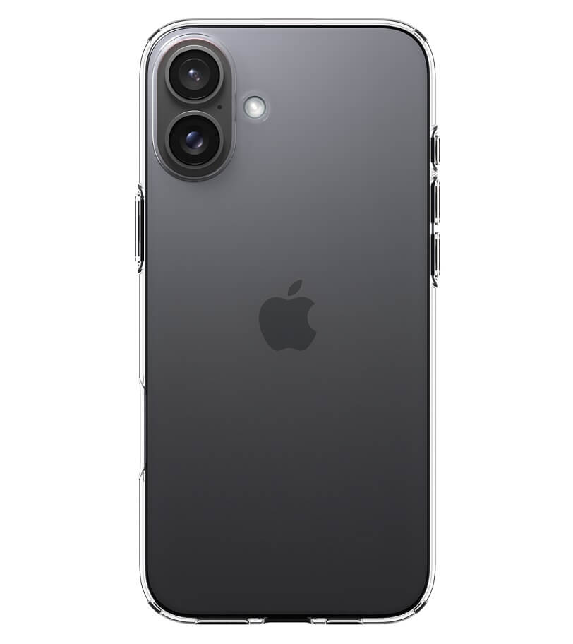 Противоударен Силиконов Калъф за iPhone 16, Spigen Liquid Crystal Case, Прозрачен (2)