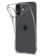 Противоударен Силиконов Калъф за iPhone 16, Spigen Liquid Crystal Case, Прозрачен (5)
