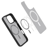 Magsafe Противоударен Калъф за iPhone 16 Pro Max, Spigen Ultra Hybrid Frost Case, Черен (6)