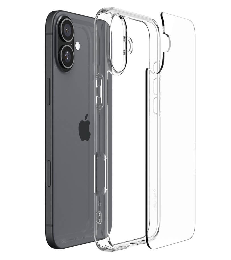 Противоударен Калъф за iPhone 16, Spigen Ultra Hybrid Clear Case, Прозрачен (6)