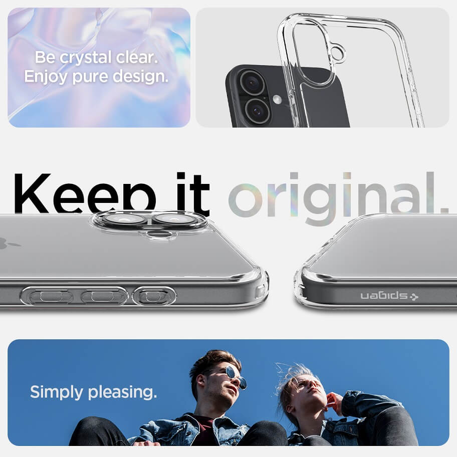 Противоударен Калъф за iPhone 16, Spigen Ultra Hybrid Clear Case, Прозрачен (8)