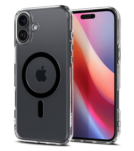 Magsafe Противоударен Калъф за iPhone 16, Spigen Ultra Hybrid Case, Черен