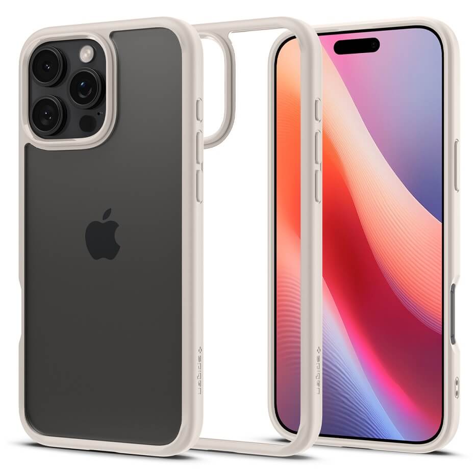 Противоударен Калъф за iPhone 16 Pro Max, Spigen Ultra Hybrid Case, Титаниев